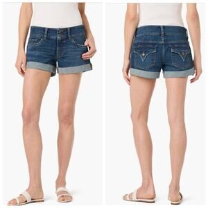 Hudson Jeans Ruby Rolled Cuff Denim Shorts Women's Mid Rise Mid Thigh - Size 31